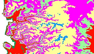 Technical contour relief maps